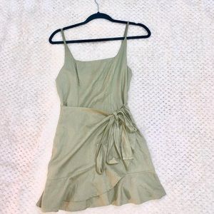 White fox green dress